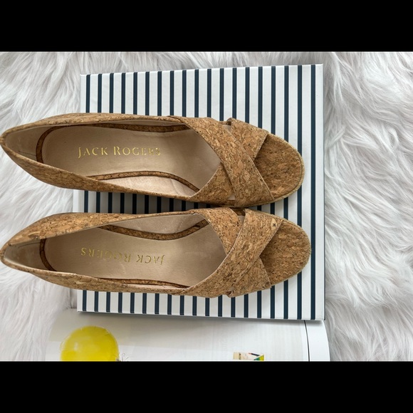Jack Rogers Palmer Crisscross Wedge Espadrille size 6.5 - Picture 3 of 5